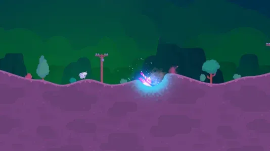 Tank Stars shot landing on an enemy tank as seen on a PC screen